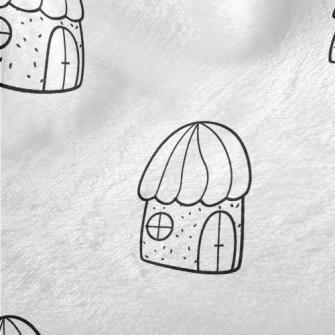Hand Drawn Fairy Tale Houses Minky