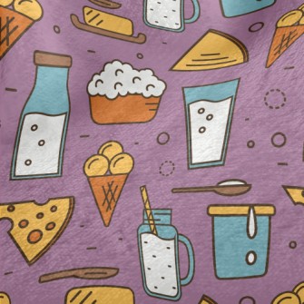 Cartoon Dairy Products Minky