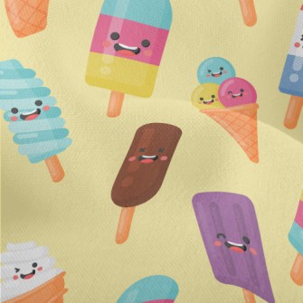 Happy Cartoon Popsicle Lightweight Performance Linen