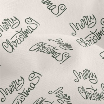 Handwritten Christmas Greeting Lightweight Performance Linen