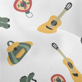 Hand Drawn Camping Equipment Lightweight Performance Linen