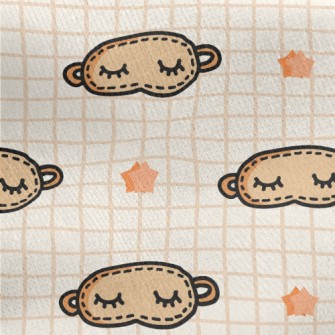 Cute Graffiti Eye Mask Jersey Backed Fleece