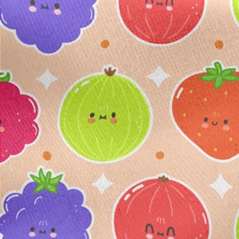 Fun And Cute Fruits Jersey Backed Fleece