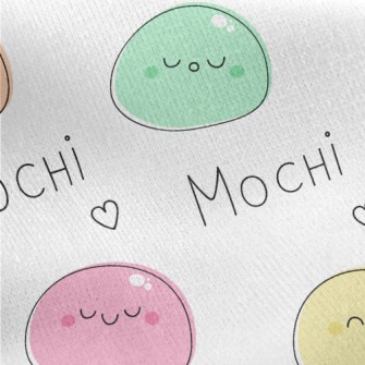 Kawaii Colorful Mochi Jersey Backed Fleece