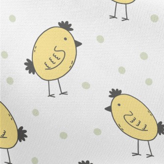 Cute Yellow Chick Pongee
