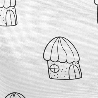 Hand Drawn Fairy Tale Houses Pongee