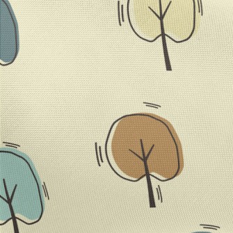 Hand Drawn Colorful Tree Pongee