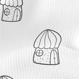 Hand Drawn Fairy Tale Houses Stretch Jersey