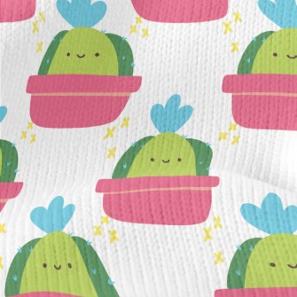 Cute Smiling Cactus Stretch Jersey