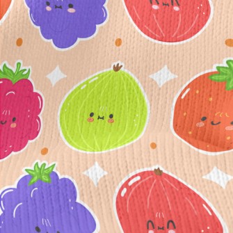 Fun And Cute Fruits Stretch Jersey