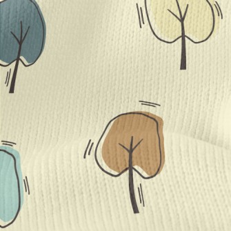 Hand Drawn Colorful Tree Stretch Jersey