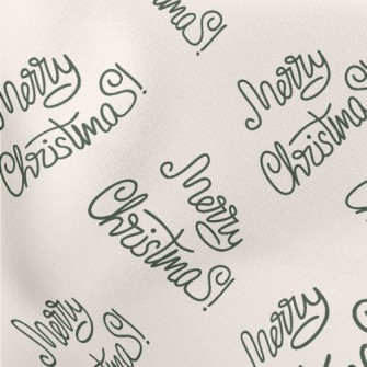 Handwritten Christmas Greeting Lightweight Cotton Poplin