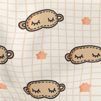 Cute Graffiti Eye Mask Lightweight Cotton Poplin