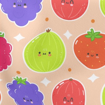 Fun And Cute Fruits Lightweight Cotton Poplin
