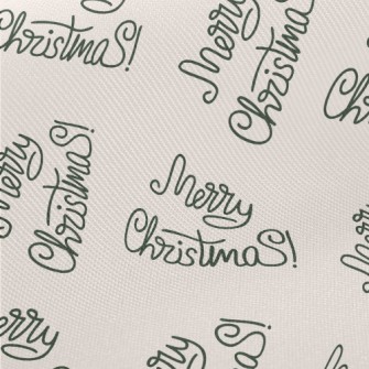 Handwritten Christmas Greeting Midweight Cotton Poplin