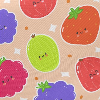 Fun And Cute Fruits Midweight Cotton Poplin