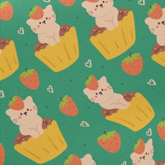 Cat Cup Cake Midweight Cotton Poplin
