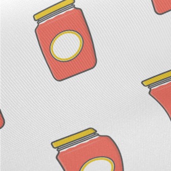 Cartoon Strawberry Jam Midweight Cotton Poplin