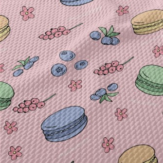 Macarons With Blueberries Birdseye Piqué