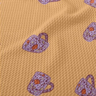 Flower Pattern Mug Birdseye Piqué