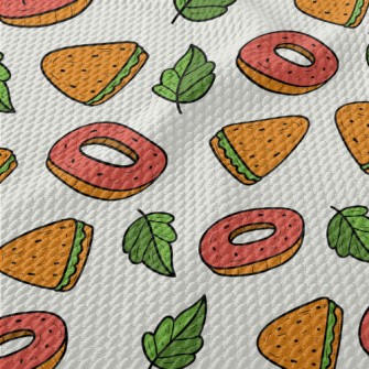 Sandwiches And Donuts Birdseye Piqué