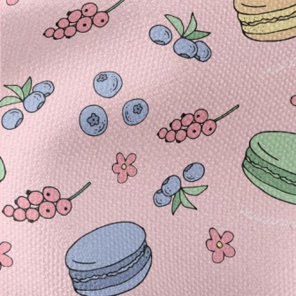 Macarons With Blueberries Waterproof Canvas
