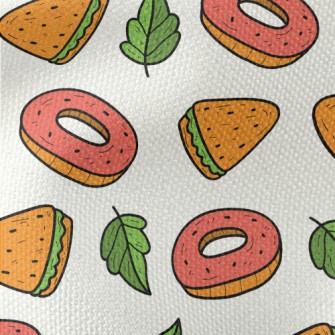 Sandwiches And Donuts Waterproof Canvas