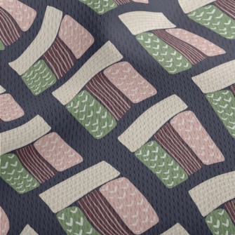 Hand Drawn Floral Pattern Athletic Mesh Flat Back