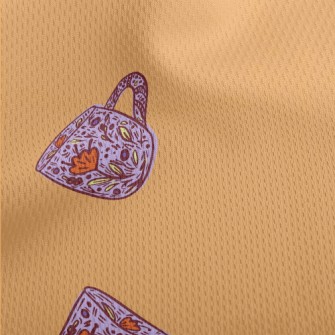 Flower Pattern Mug Athletic Mesh Flat Back