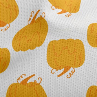 Cute Smiling Pumpkin Athletic Mesh Flat Back