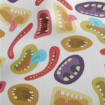 Colorful Monster Mouth Athletic Mesh Flat Back