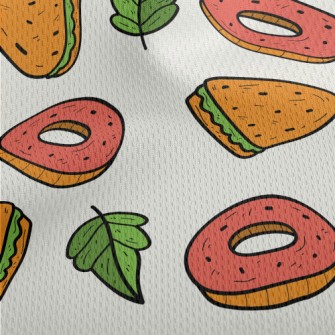 Sandwiches And Donuts Athletic Mesh Flat Back