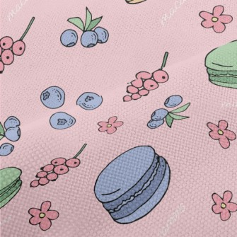 Macarons With Blueberries Performance Linen