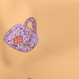 Flower Pattern Mug Stretch Ponte