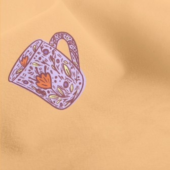 Flower Pattern Mug Micro Fleece