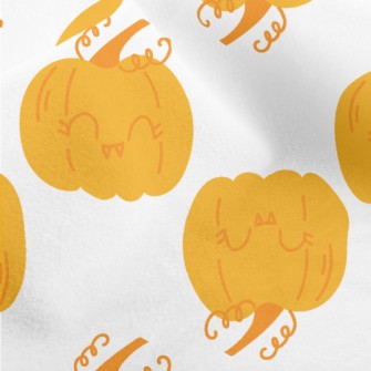 Cute Smiling Pumpkin Micro Fleece