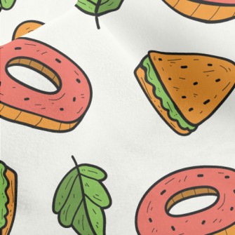 Sandwiches And Donuts Micro Fleece