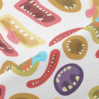 Colorful Monster Mouth Piqué