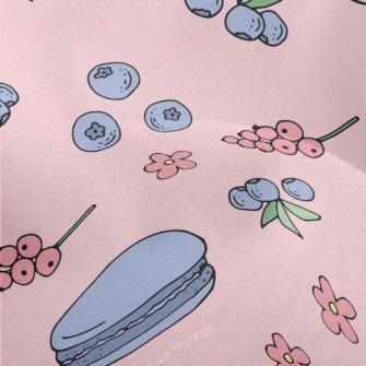 Macarons With Blueberries Lightweight Performance Linen