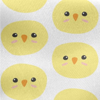 Cute Chicken Face Jersey Backed Fleece