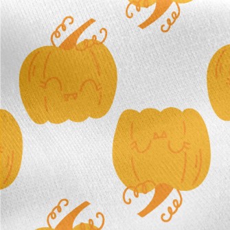 Cute Smiling Pumpkin Jersey Backed Fleece