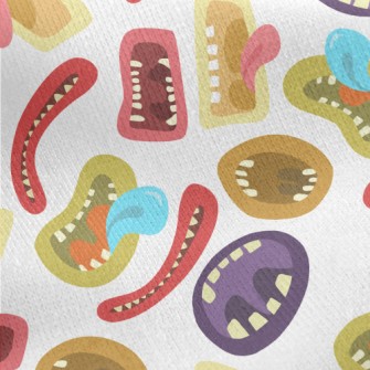 Colorful Monster Mouth Jersey Backed Fleece