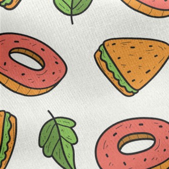 Sandwiches And Donuts Jersey Backed Fleece