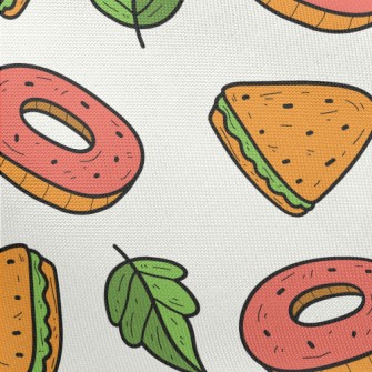 Sandwiches And Donuts Pongee