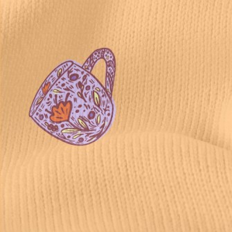 Flower Pattern Mug Stretch Jersey