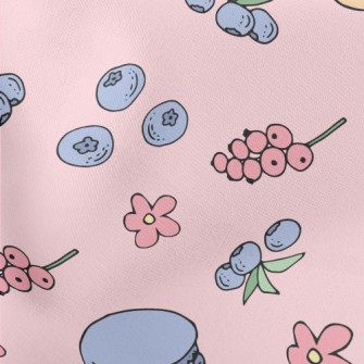 Macarons With Blueberries Lightweight Cotton Poplin