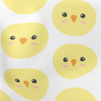 Cute Chicken Face Lightweight Cotton Poplin