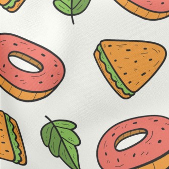 Sandwiches And Donuts Lightweight Cotton Poplin