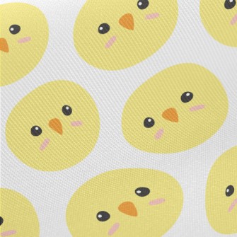 Cute Chicken Face Midweight Cotton Poplin