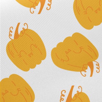 Cute Smiling Pumpkin Midweight Cotton Poplin